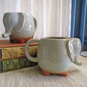 Ceramic Elephant Tea Mugs (2)